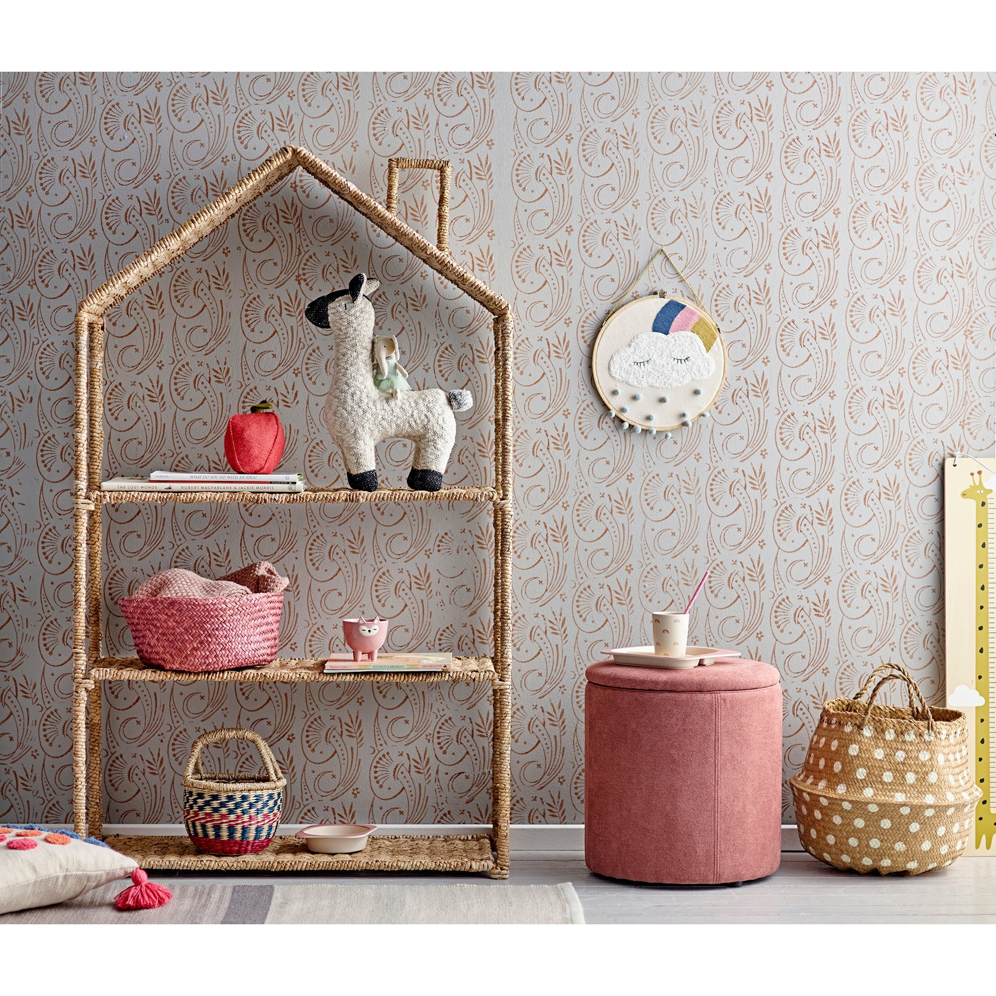 Tonika Væg Dekoration, Natur, Bomuld - D28xH1 cm - BLOOMINGVILLE MINI - DesignGaragen.dk