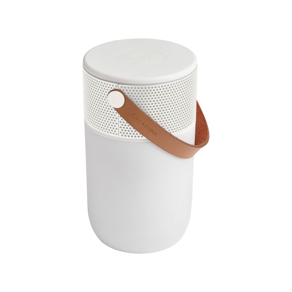 KreaFunk - aGlow Bluetooth Speaker - White/White Grill