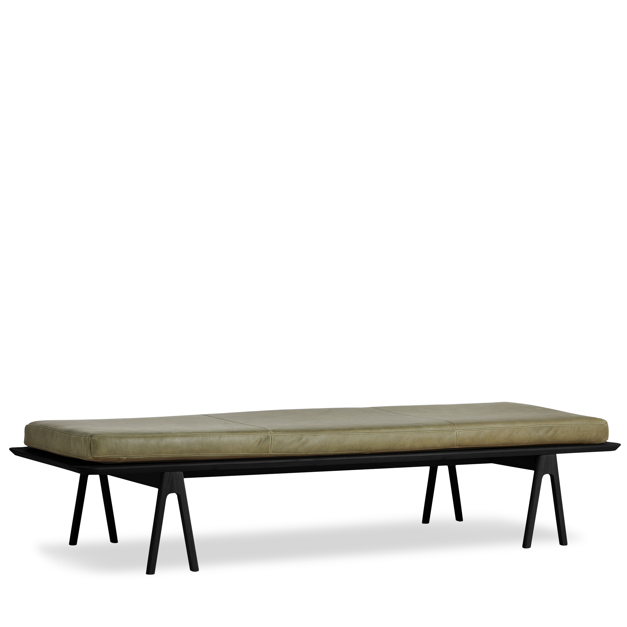 Woud - Level Daybed - Moss Green/Black 190x76.50x41 cm