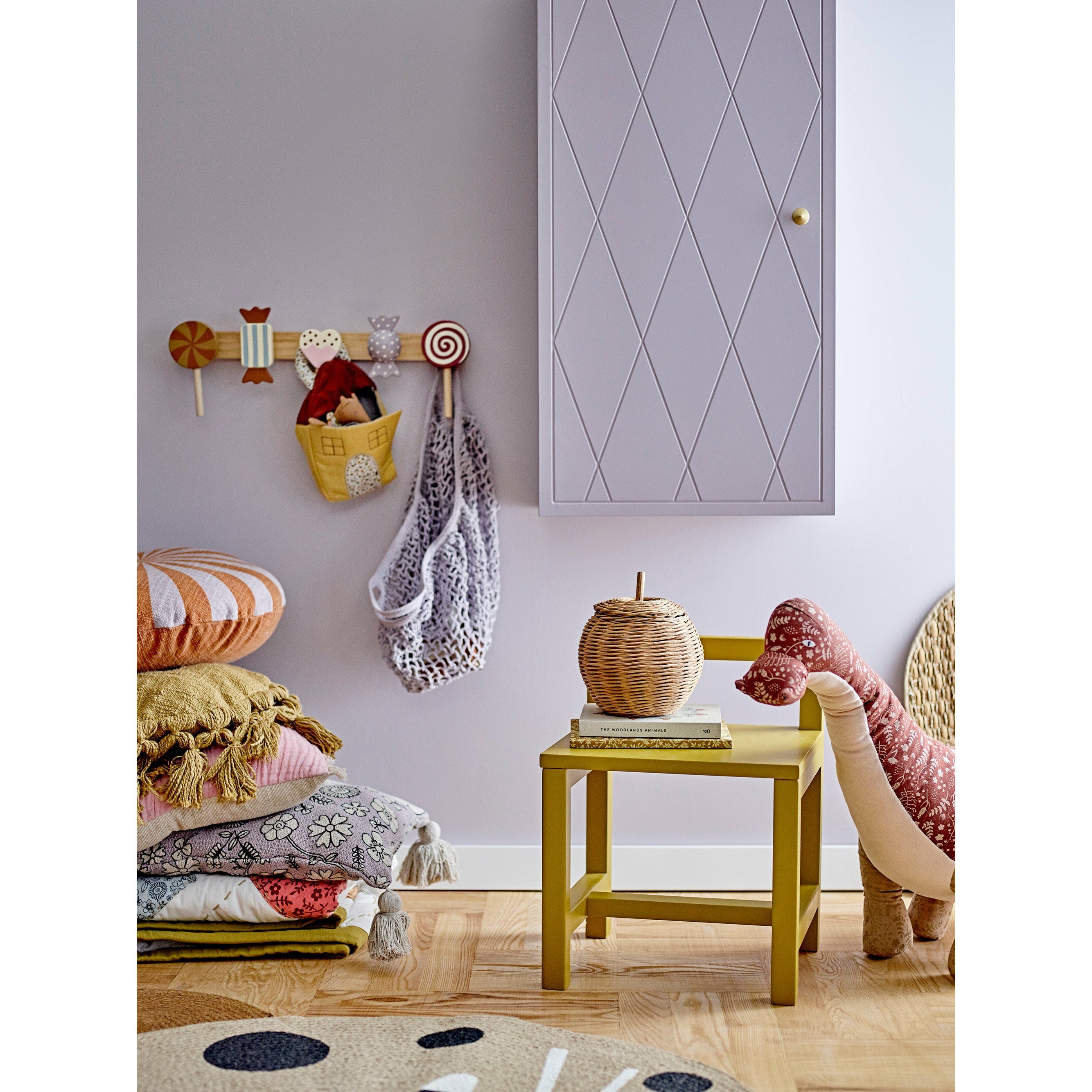 Naffie Tæppe, Brun, Jute - L104xH100 cm - BLOOMINGVILLE MINI - DesignGaragen.dk
