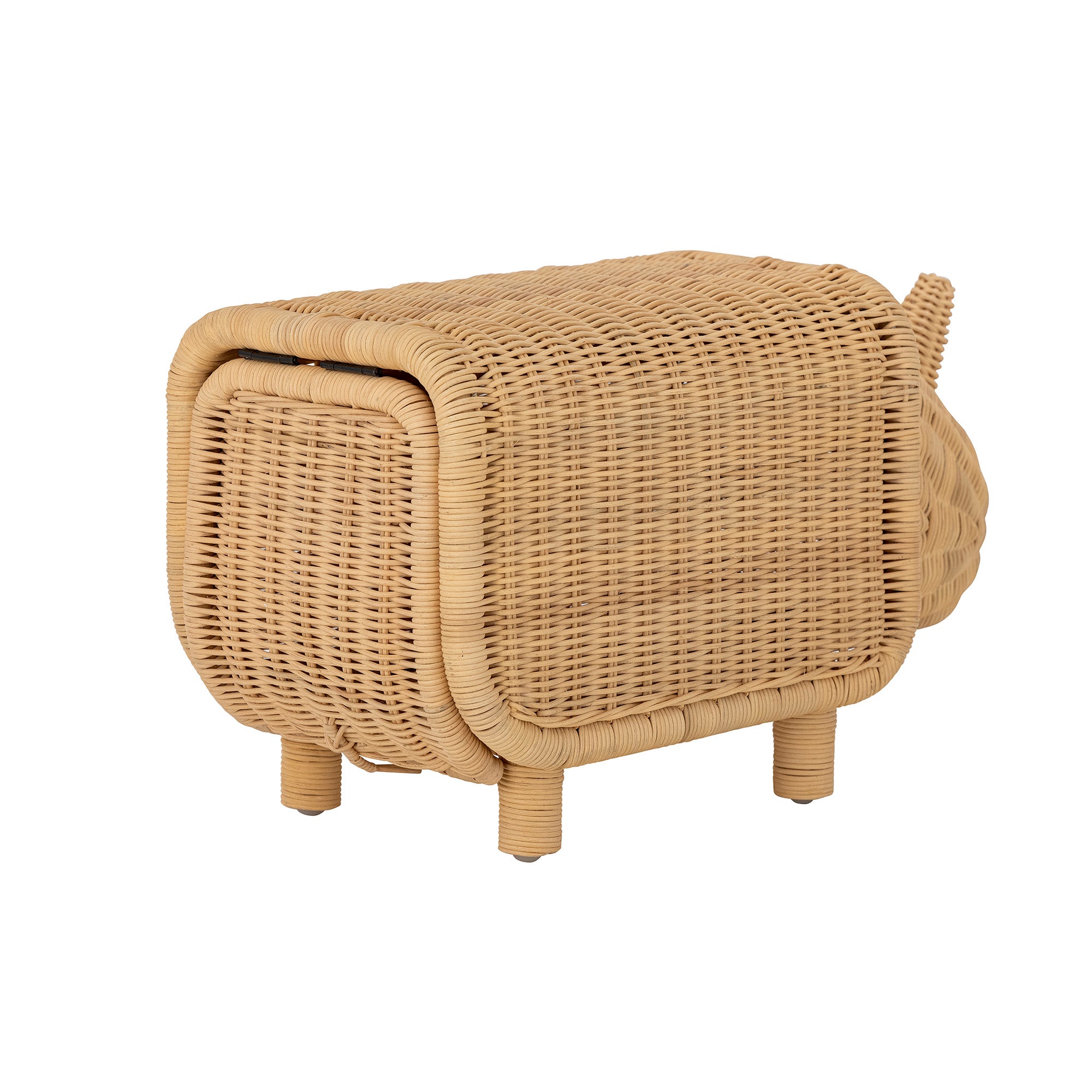 BLOOMINGVILLE MINI Soffe Taburet m/Opbevarings Rum, Natur, Rattan - L53xH30xW24 cm - DesignGaragen.dk.