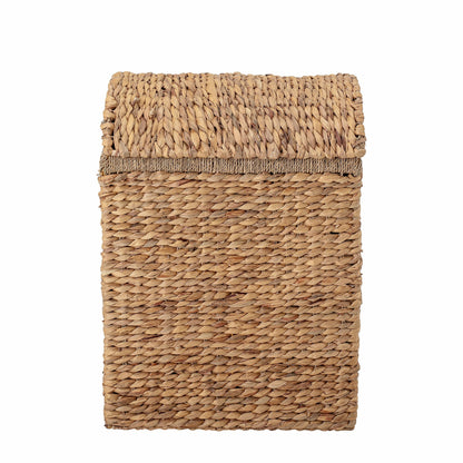 BLOOMINGVILLE MINI Freddie Kurv m/Låg, Natur, Vandhyacint - L44xH60xW35 cm - DesignGaragen.dk.