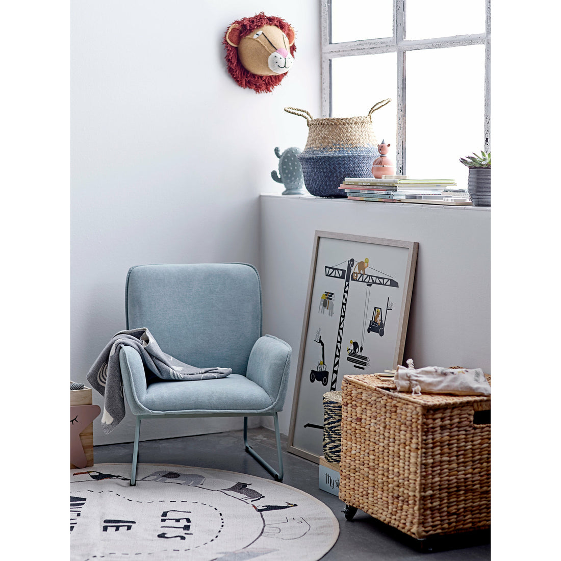 Leopold Tæppe, Natur, Bomuld - D130 cm - BLOOMINGVILLE MINI - DesignGaragen.dk