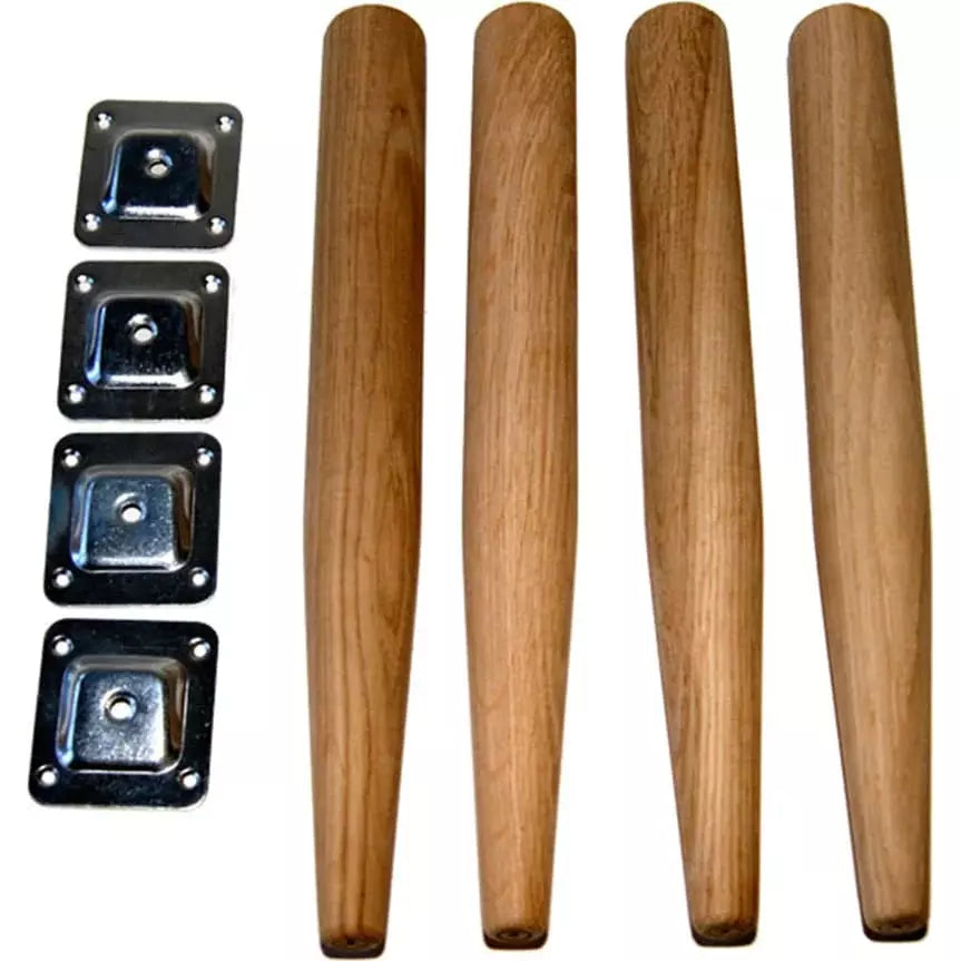 Wooden leg with mounting bracket, Space. Diameter: 4 cm. H: 34 cm