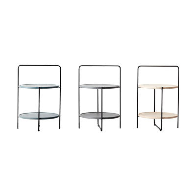 Tray table - ø46 cm - black frame - petroleum - Andersen Furniture - DesignGaragen.dk
