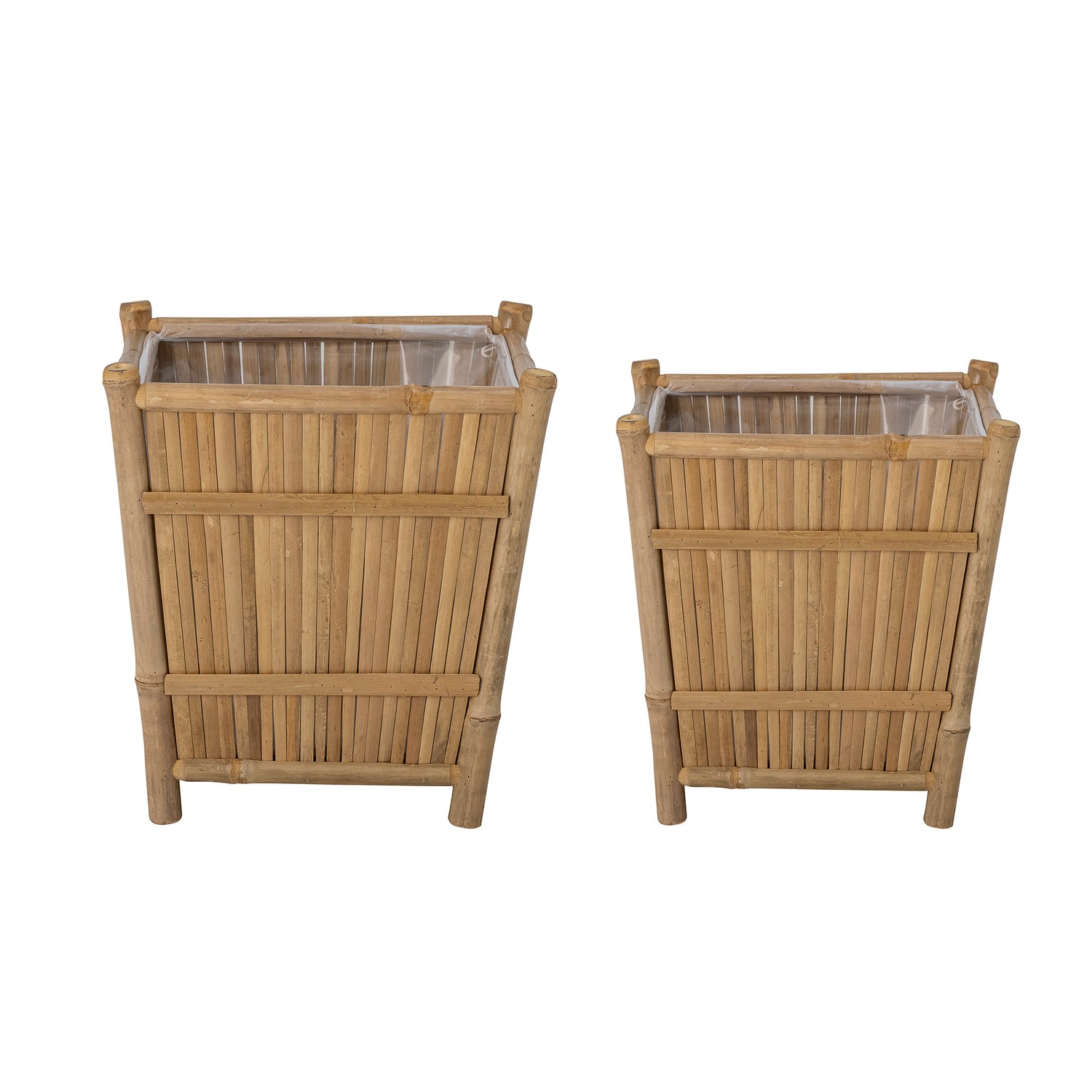Sole Urtepotteskjuler, Natur, Bambus - L51xH52xW51/L45xH48xW45 cm, Set of 2 - BLOOMINGVILLE - DesignGaragen.dk