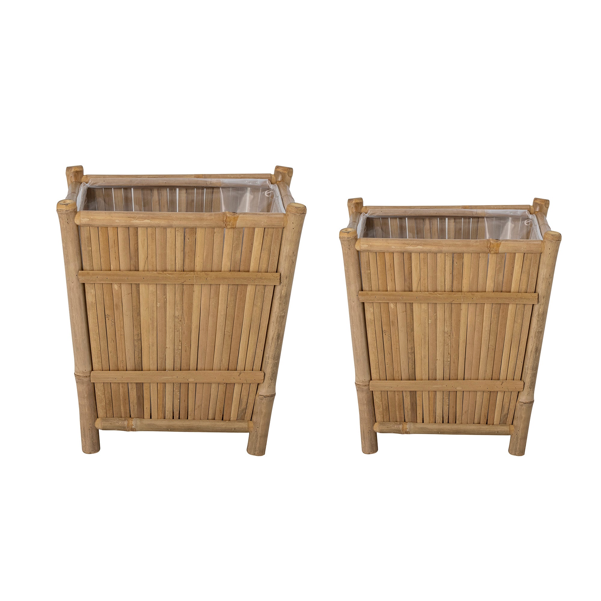 Sole Urtepotteskjuler, Natur, Bambus - L51xH52xW51/L45xH48xW45 cm, Set of 2 - BLOOMINGVILLE - DesignGaragen.dk