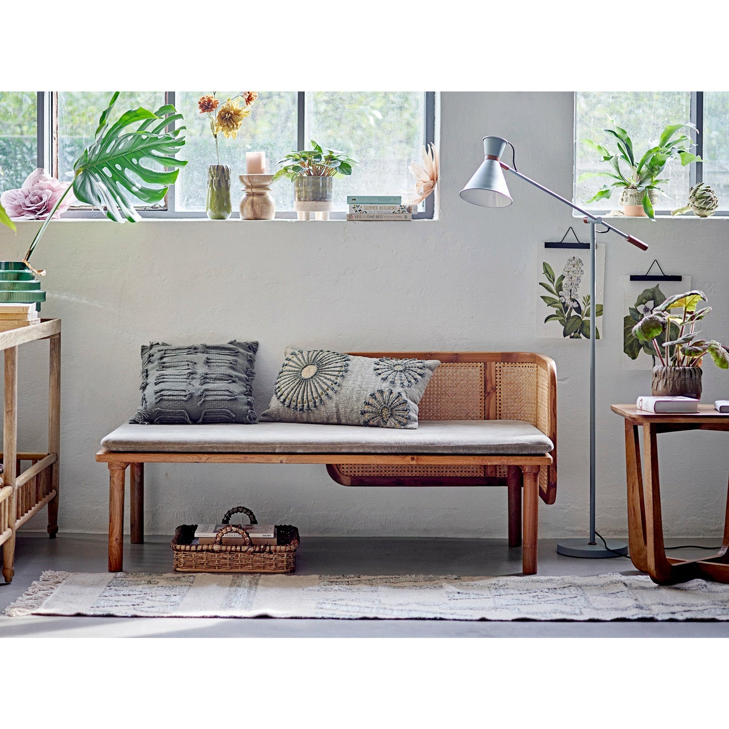 CREATIVE COLLECTION Raffi Gulv Lampe, Grøn, Metal - L90xH145xW23 cm - DesignGaragen.dk.