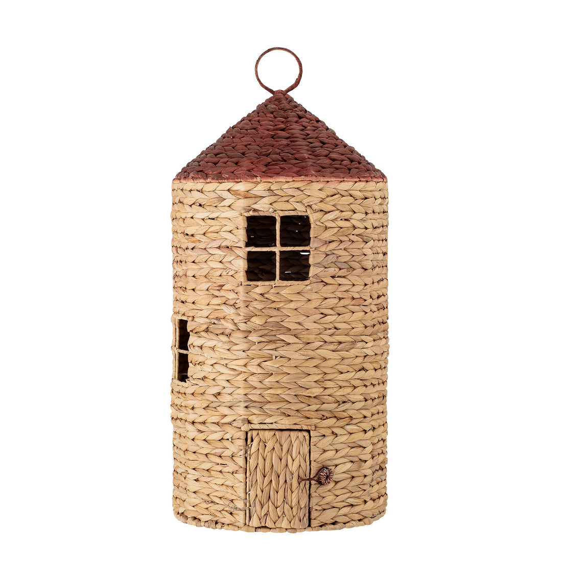 BLOOMINGVILLE MINI Linas Kurv m/Låg, Natur, Vandhyacint - D35xH70 cm - DesignGaragen.dk.