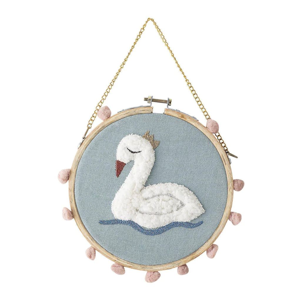 Bloomingville - Wall Decoration, Swan Ø28 cm