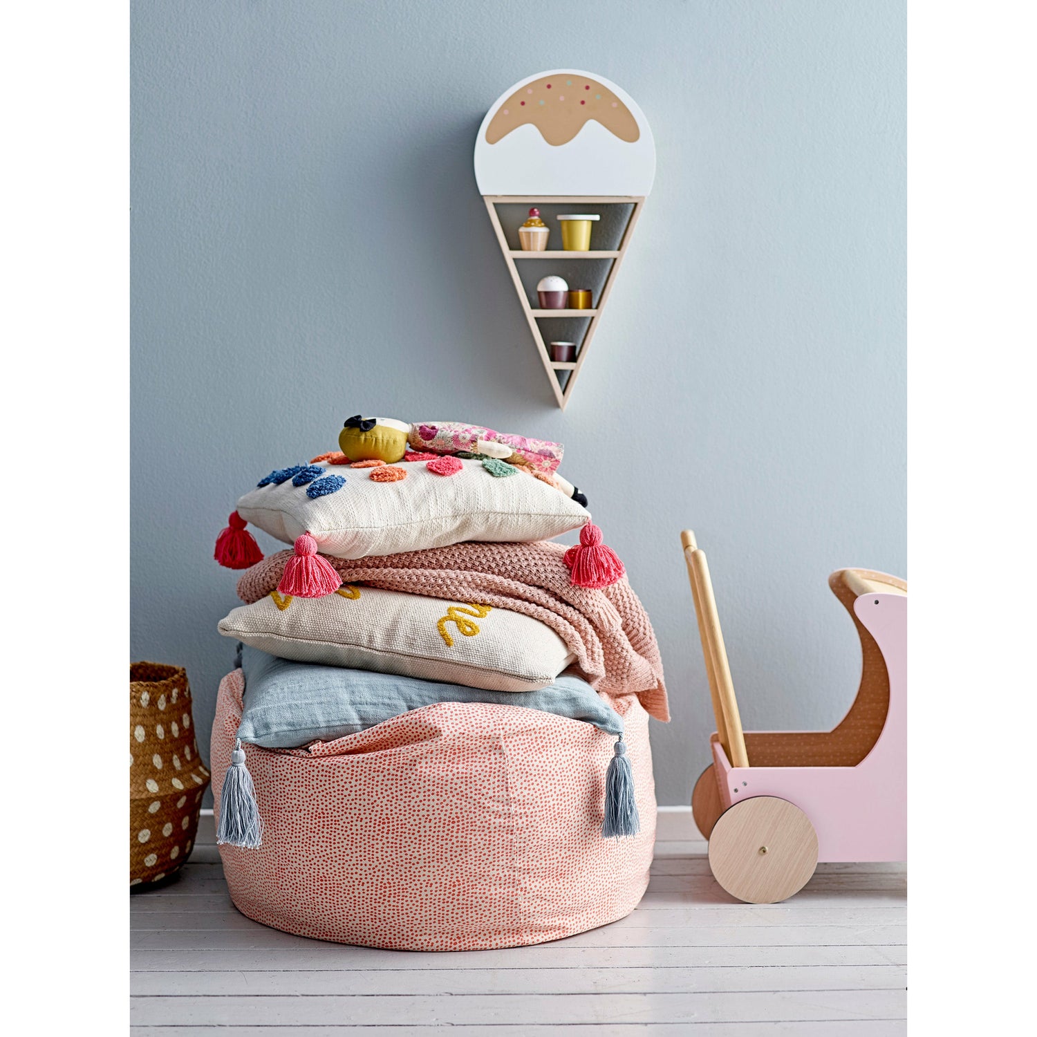 BLOOMINGVILLE MINI Falke Legetøjsmad, Rosa, Lotus - L21xH10xW15,5 cm, Pack of 8 - DesignGaragen.dk.