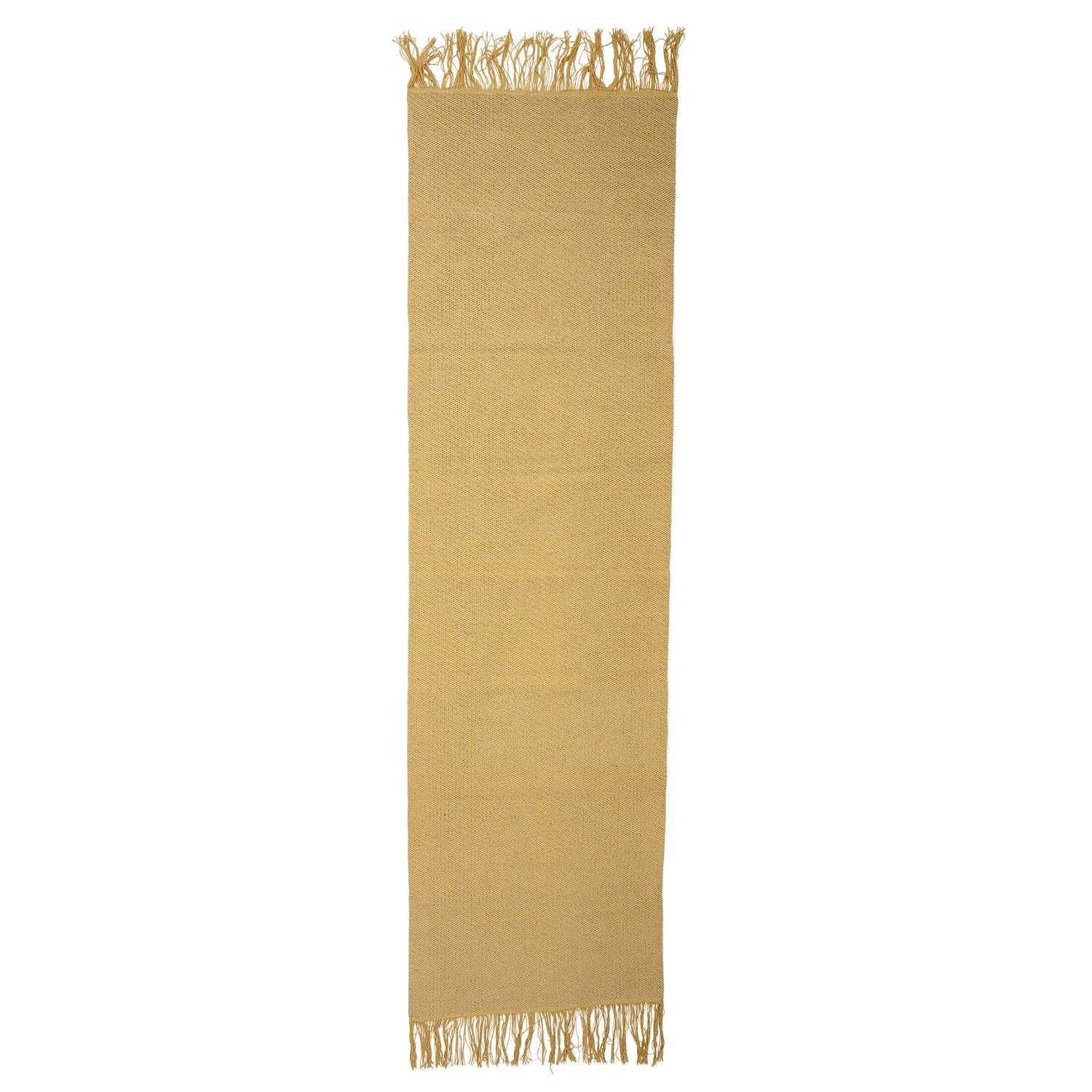 BLOOMINGVILLE MINI Lisbeth Tæppe, Gul, Bomuld - L240xW70 cm - DesignGaragen.dk.